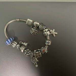 PANDORA bracelet with charms
